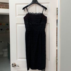 1950s black lace dress